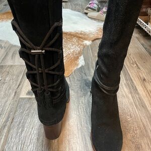 Women's Black Suede Boots